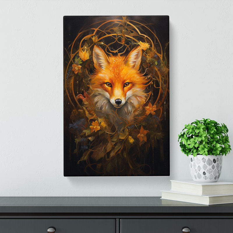 Fox Conceptual No.2 - Wrapped Canvas, 50cm H x 35cm W x 3cm D