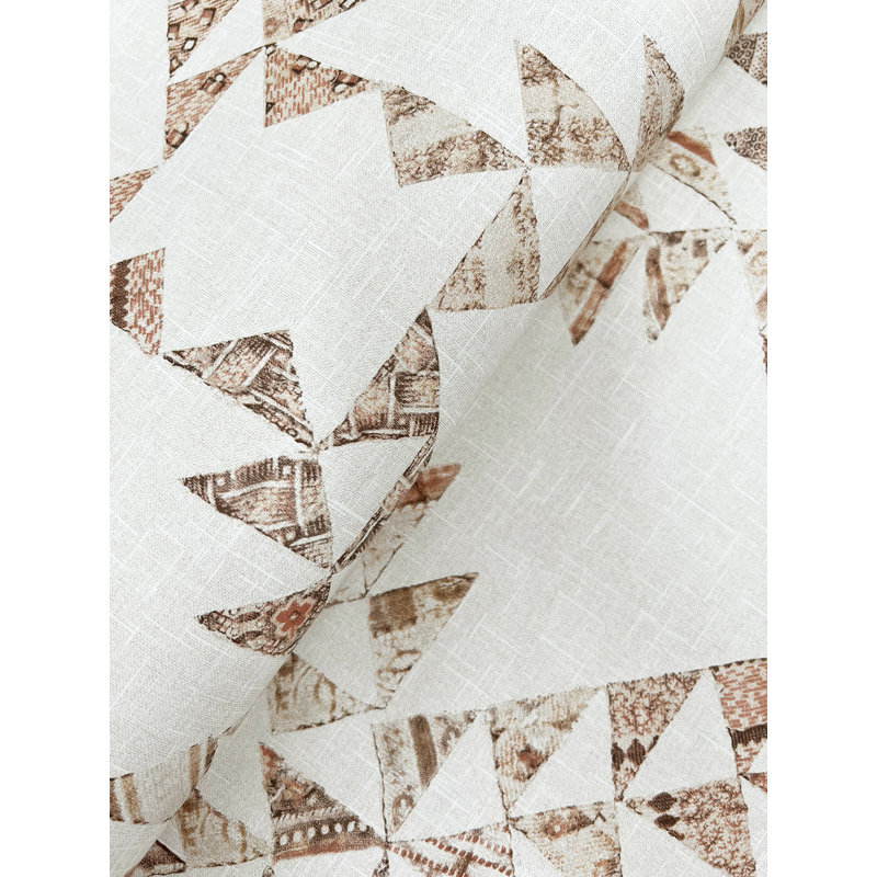 Papier peint courtepointe Scrap, Brun