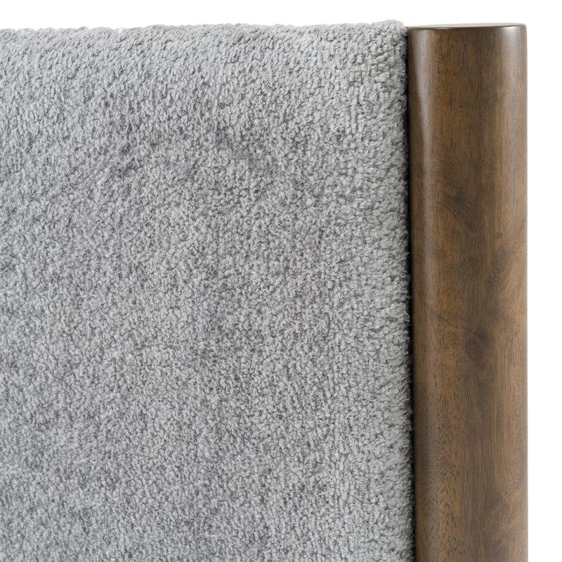 Nantucket Carolina - Modern Grey Fabric + Wenge Bed, Très grand