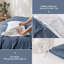 Ensemble de housse de couette 100% coton lavé Solayne avec texture de faux chanvre, couleur unie, fermeture à glissière et attaches de coin-111685185-111685175