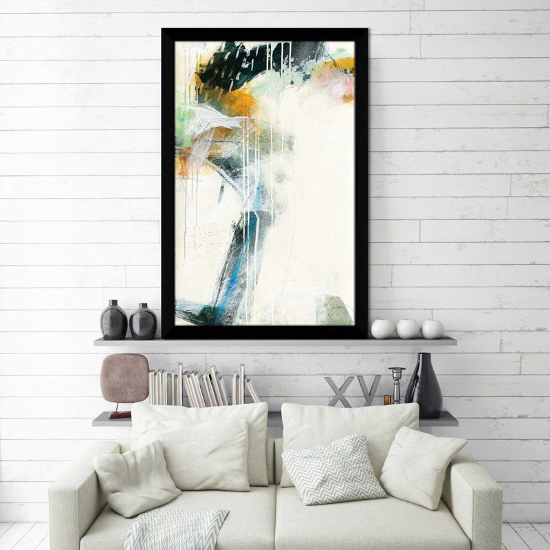 Turbulence II - Peinture, Cadre noir, H 27,5 po x l 21,5 po x P 0,75 po