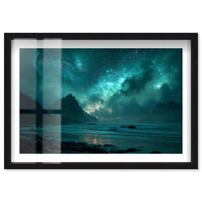 Nebula Margin III Shadowbox Print Travel Photography by Notoriart, Black Frame, 46 x 31