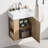 Modern Floating Bathroom Vanity with Ceramic Basin and Left Storage - 21.6 Inch Space-Saving Design for Small Bathrooms-1225233476-1225233480