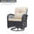 Melendy Wicker 2-Person Outdoor Conversation Set Seating Group with Swivel & Glider Chairs and Glass Top Side Table-1726138849