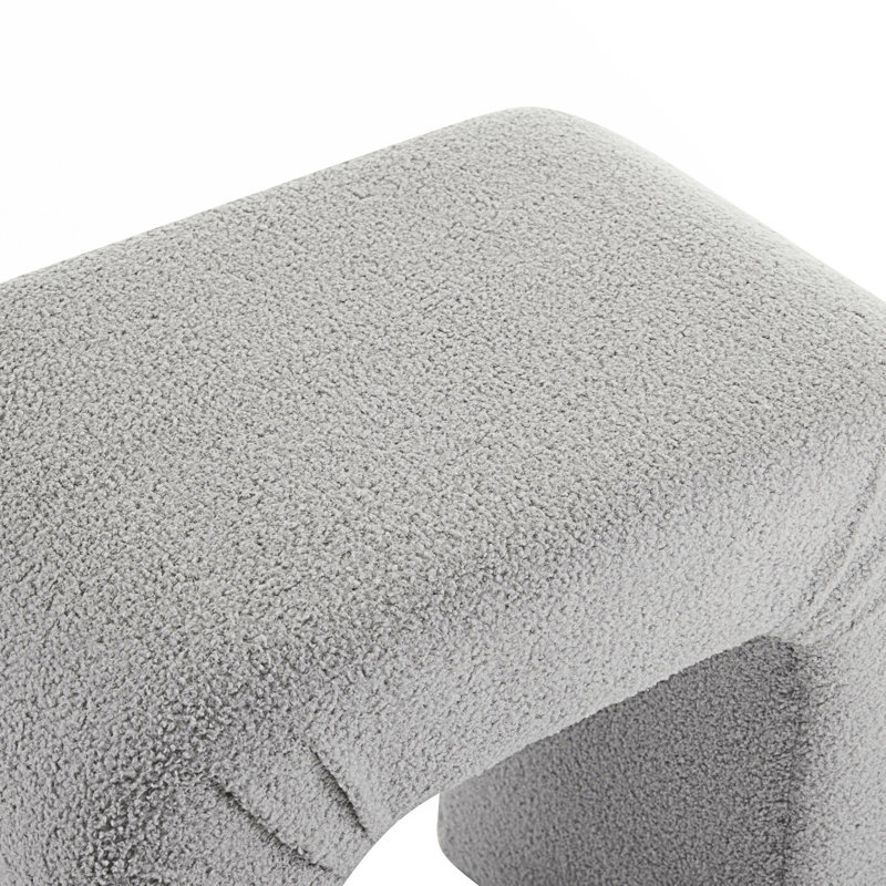 Set Of 2 U-Shape Design Stool, Dining Chairs, Grey, Grey