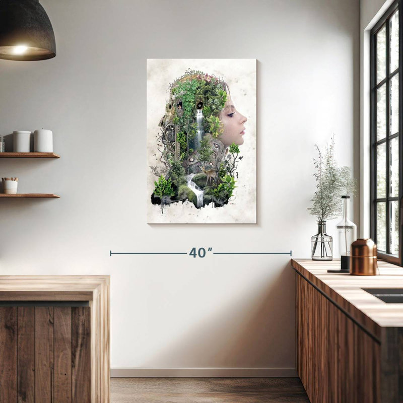 Leisha dualité de la nature, H 36 po x l 24 po