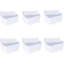 Bac de rangement en plastique Rebrilliant avec couvercle, panier blanc avec poignée pour l'organisation, polyvalent pour salle de classe, tiroirs, bureau, bureau, salle de jeux, tablettes, placards-537184619-539648809