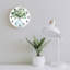 Horloge murale décorative aquarelle Eucalyptus bleu clair 12 "x 12"