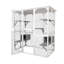 Maison pour animal de compagnie de taille moyenne, en bois blanc pour cage à chat Happy Home