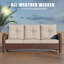 184.9cm Wide Metal Patio Sofa with Cushions-1037355518-1037355517