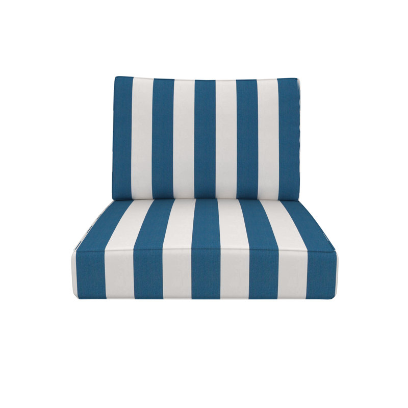 Donnely Sunbrella® Outdoor Deep Seating Louge Chair Cushion, Sunbrella® Cabana Regatta, 24" W x 24" D