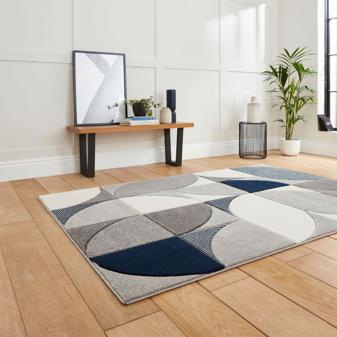 Matrix area rug Machine Woven Rectangle Grey