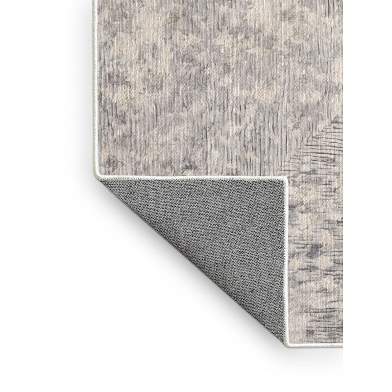Machine Washable Beige Area Rug, Rectangle 8' x 12'