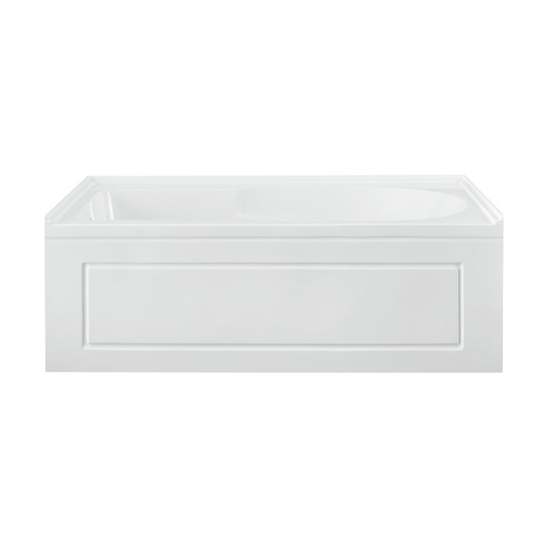 Concorde 60" X 30" Left-Hand Drain Alcove Bathtub With Apron And Armrest, Left