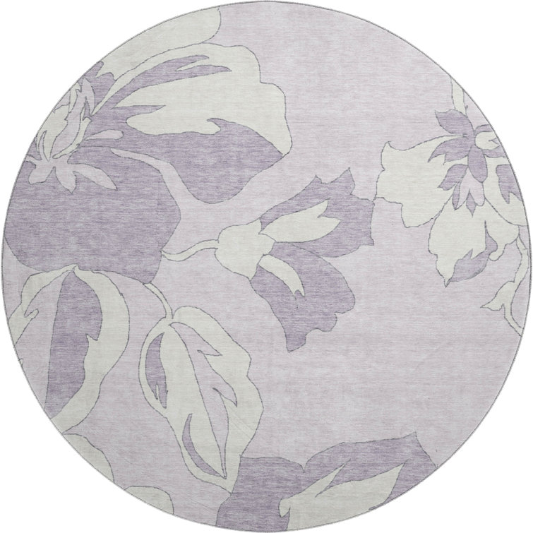 Premium Machine Washable Prisco Lavender Rug