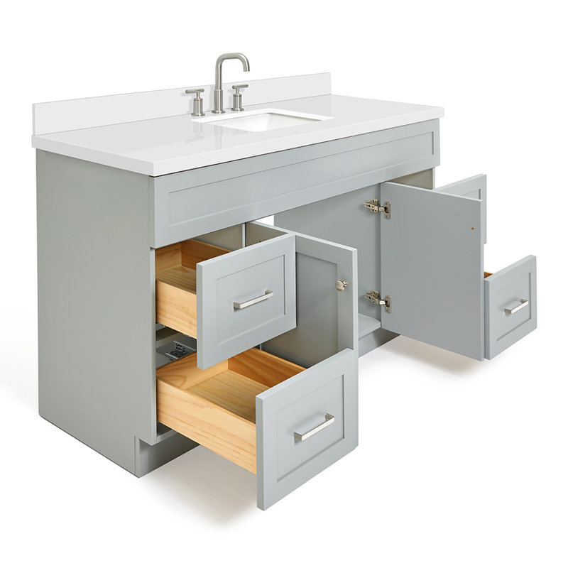 Ensemble de meuble-lavabo simple 61 po Hamlet, Gris