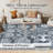 Oriental Machine Washable Rug with Rubber Backing for Living Room Vintage Non-Slip Dining Room Rug Floral Printed Faux Wool Rugs for Bedroom Floor Carpet for Office Nursery Playroom-1126113820