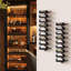 Support à vin mural pour 9 bouteilles de vin, supports à vin en bois pour le mur, porte-bouteilles à vin pour cuisine, salle à manger, bar