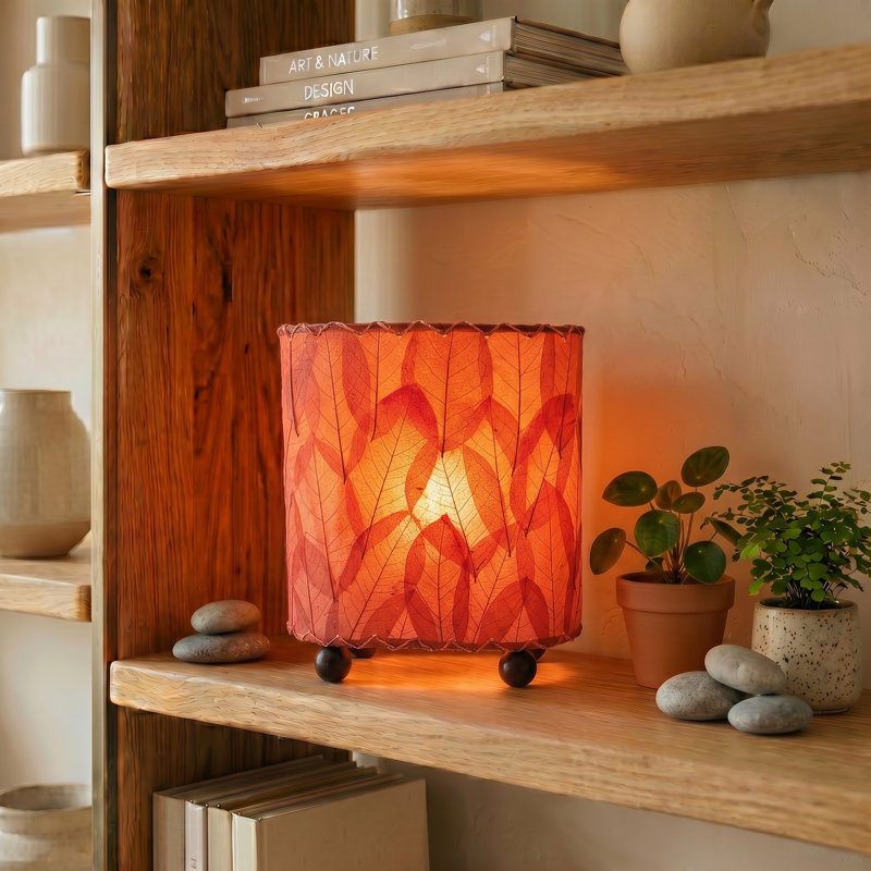 Lampe de table noire 9 po Gertie, Rouge