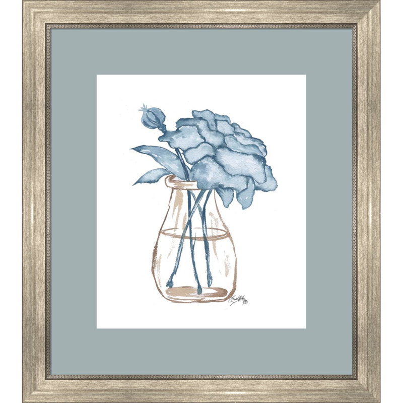 «Blue Roses I» par Elizabeth Medley, art mural encadré