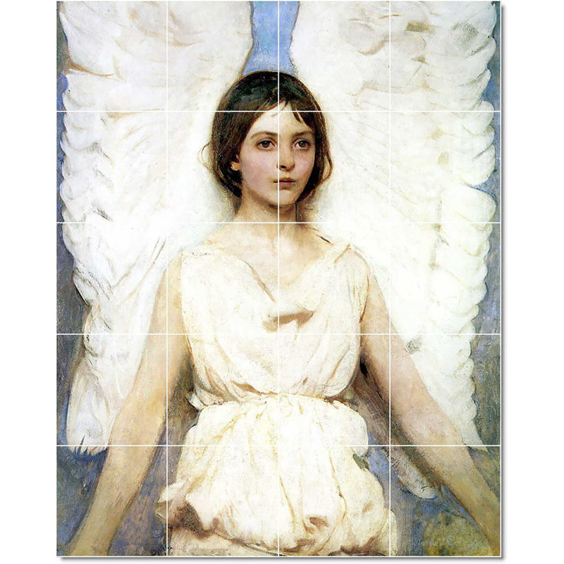 Carreau de peinture murale 32 po x 40 po 8 po x 8 po, Peinture d'un ange Abbott Handerson Thayer W23182