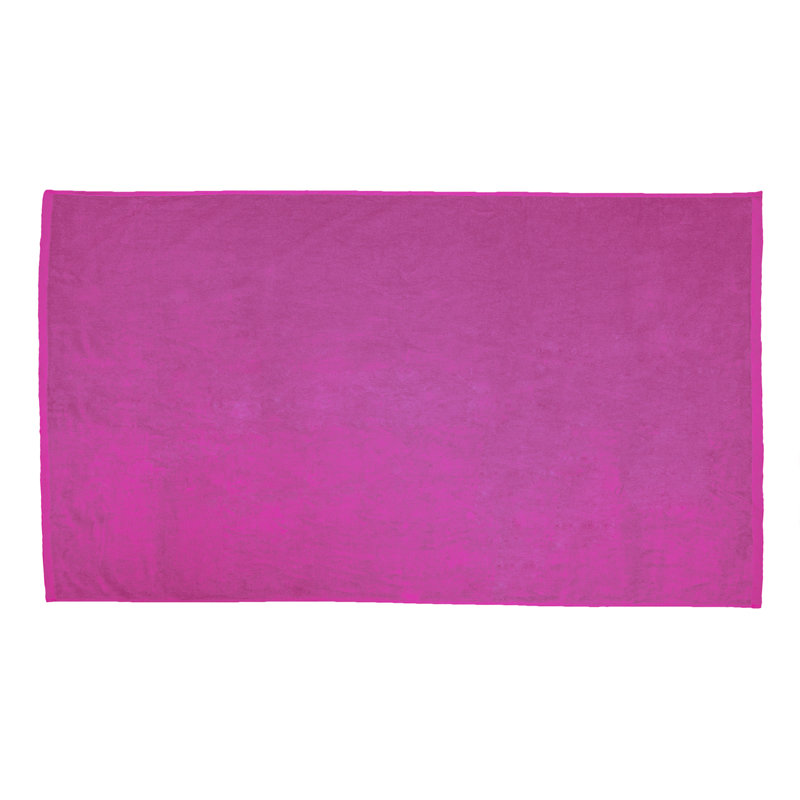 Serviette de plage surdimensionnée en velours 100% coton, Rose vif