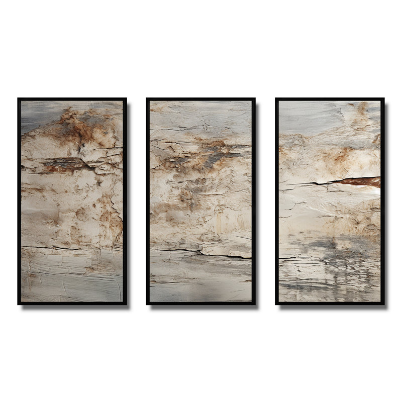 Gray Rhythms Champagne II - Champagne, art mural, Cadre flottant noir, H 32 po x l 48 po x P 1 po