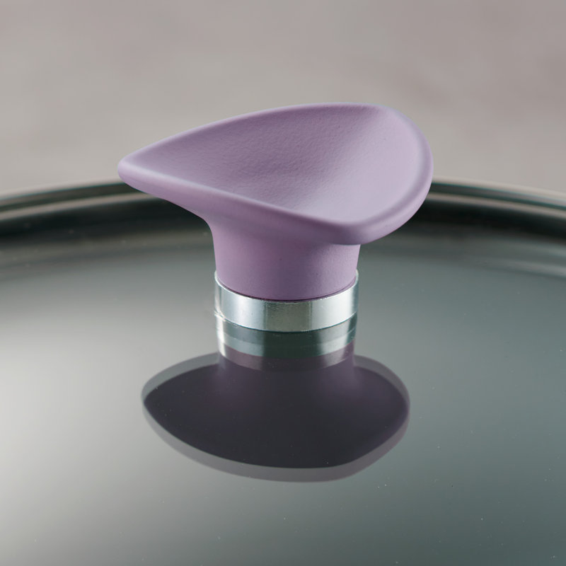14-Piece Purple Aluminum Ceramic Cookware Set