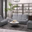 Fauteuil inclinable manuel en mousse haute densité avec accoudoirs à volutes modernes, garniture de siège et siège large pour les salons transitionnels