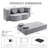 Modern Multifunctional Sofas, Foam-filled Floor Sleeper Light Blue