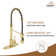 Spring Standard Kitchen Faucet with Dual-Function Spray Head and Deck Plate
