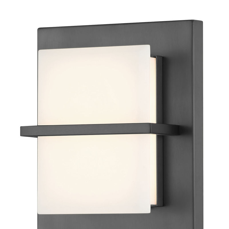 Quaadir Steel LED Flush Mounted Sconce, Matte Black
