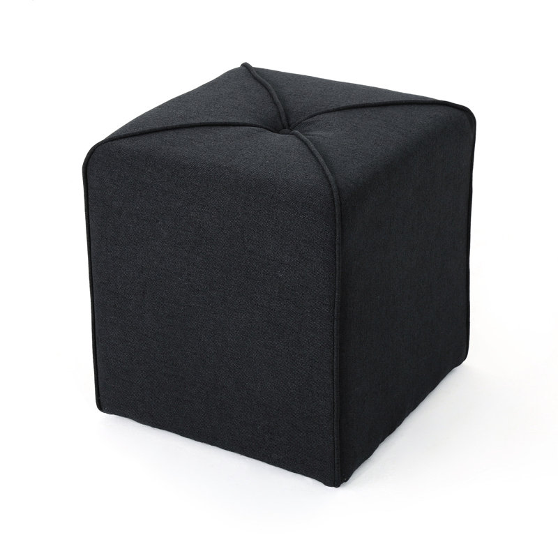 Carré - Solution d'assise polyvalente gris anthracite 17 po x 16,5 po x 16,5 po sans assemblage, idéale pour la détente