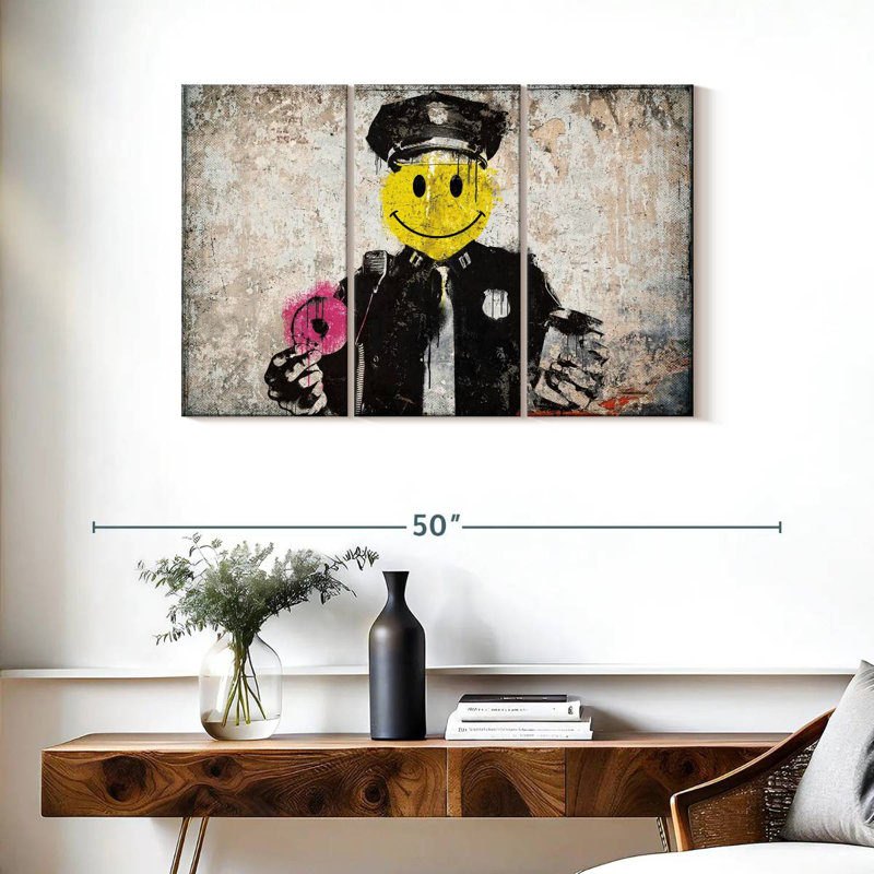 Khyia Smiley Cop Breakfast, 24" H x 38" W