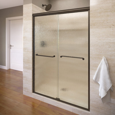 Infinity 55" W x 70" H Bypass Semi-Frameless Shower Door