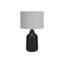Lampe de table 1 pièce en béton 24 po avec abat-jour gris béton noir