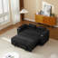 Canapé-lit en tissu noir avec charge USB et positions réglables pour plus de confort et de commodité-1788096583