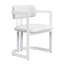Ensemble de 2 chaises de salle à manger rembourrées en tissu avec structure en métal beige, capacité de poids de 265 lb-1893038680