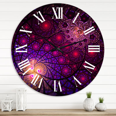 Fractal Flames - Modern wall clock