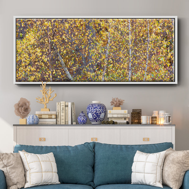 Tree Panorama III- Framed Canvas, 24" H x 60" W