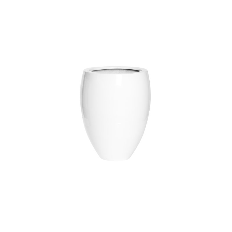 Cape Town Faux Bird of Paradise Tree in Fiberstone Planter, White