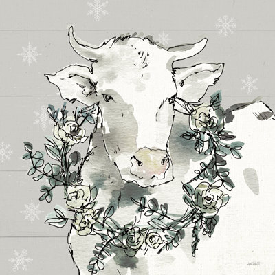Modern Farmhouse XII Snowflakes 1 Piece Wrapped Canvas Wall Art