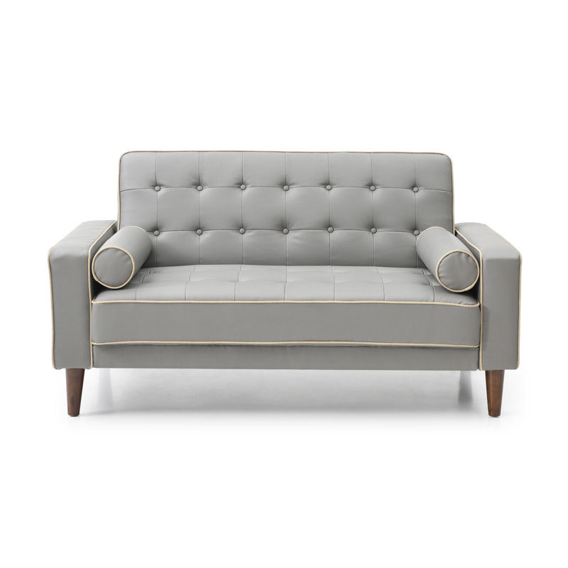 Causeuse contemporaine grise pour deux, Gris