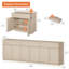 Buffet moderne 94,5 "avec 6 portes et tiroirs, buffet multifonctionnel avec grand rangement et tablette réglable-1743948382-1745020203