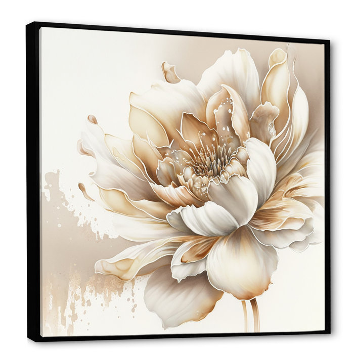 Red Barrel Studio® Blooming Beige Floral Design I On Canvas | Wayfair
