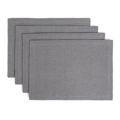 Ensemble de 4 napperons en tissu 100% lin