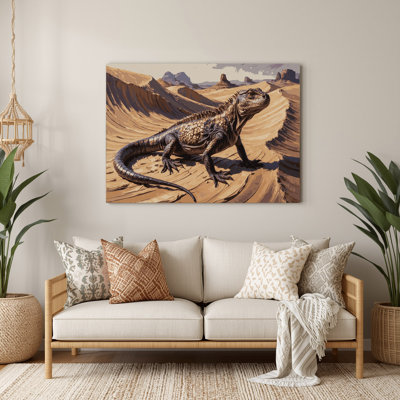 Faune, désert, art mural en métal brun