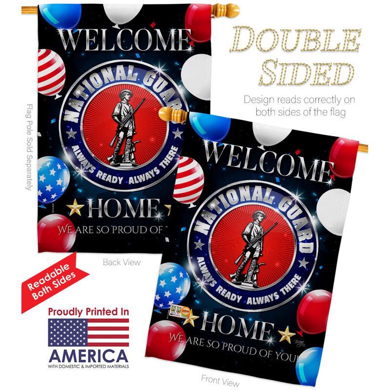Double Sided 40'' H x 28'' W Polyester Flag Set