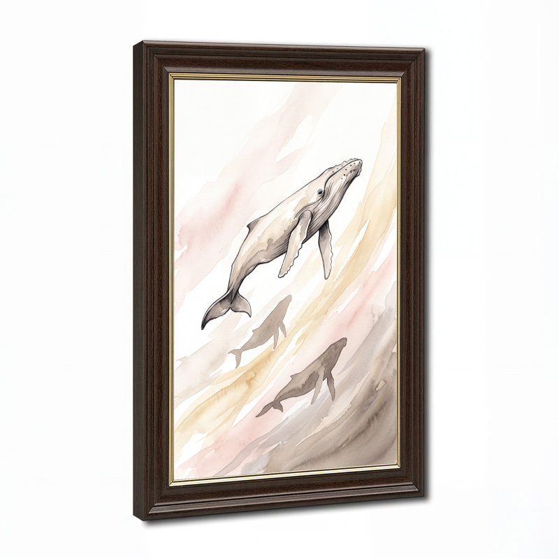 Toile grise baleine grise, H 18 po x l 12 po