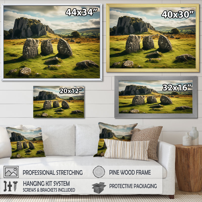 Irlande Irish Legends II, H 16 po x l 32 po x P 1 po, Cadre naturel flottant